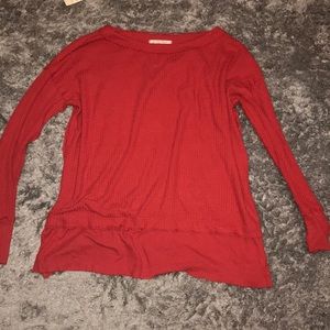 A red blouse Long sleeve shirt